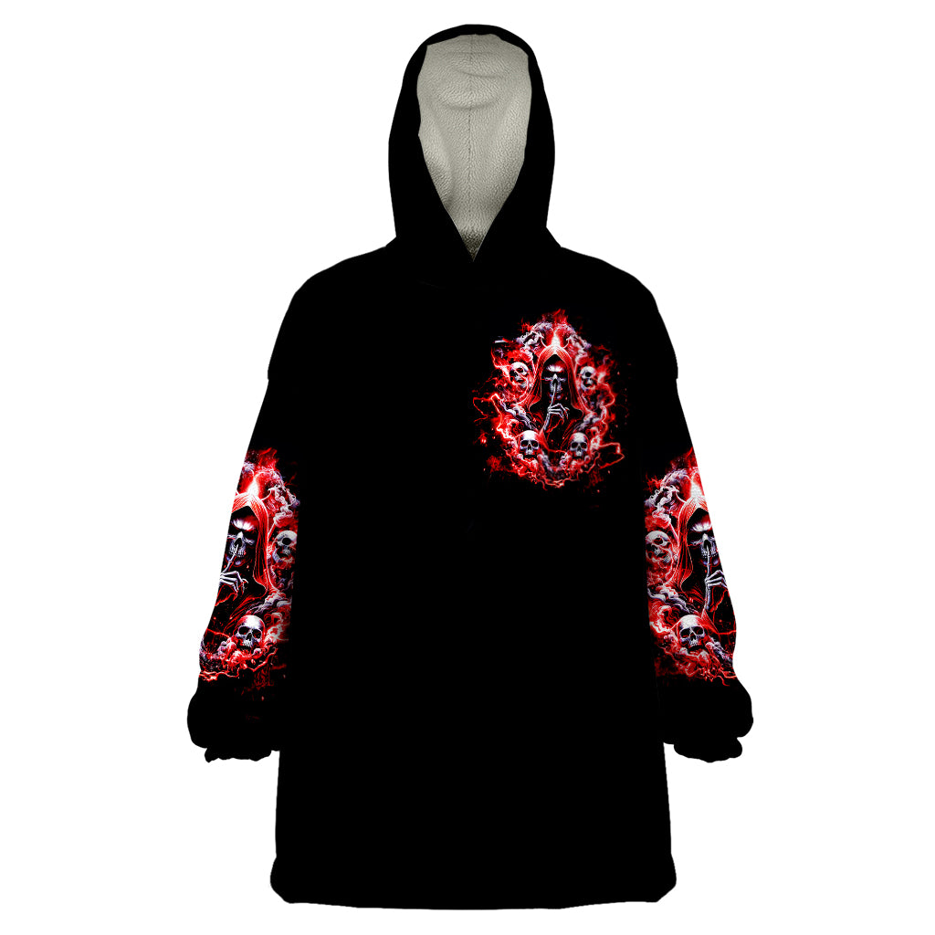 Thunder Skull Wearable Blanket Hoodie Never Mistake My Silence For Weakness - Wonder Print Shop