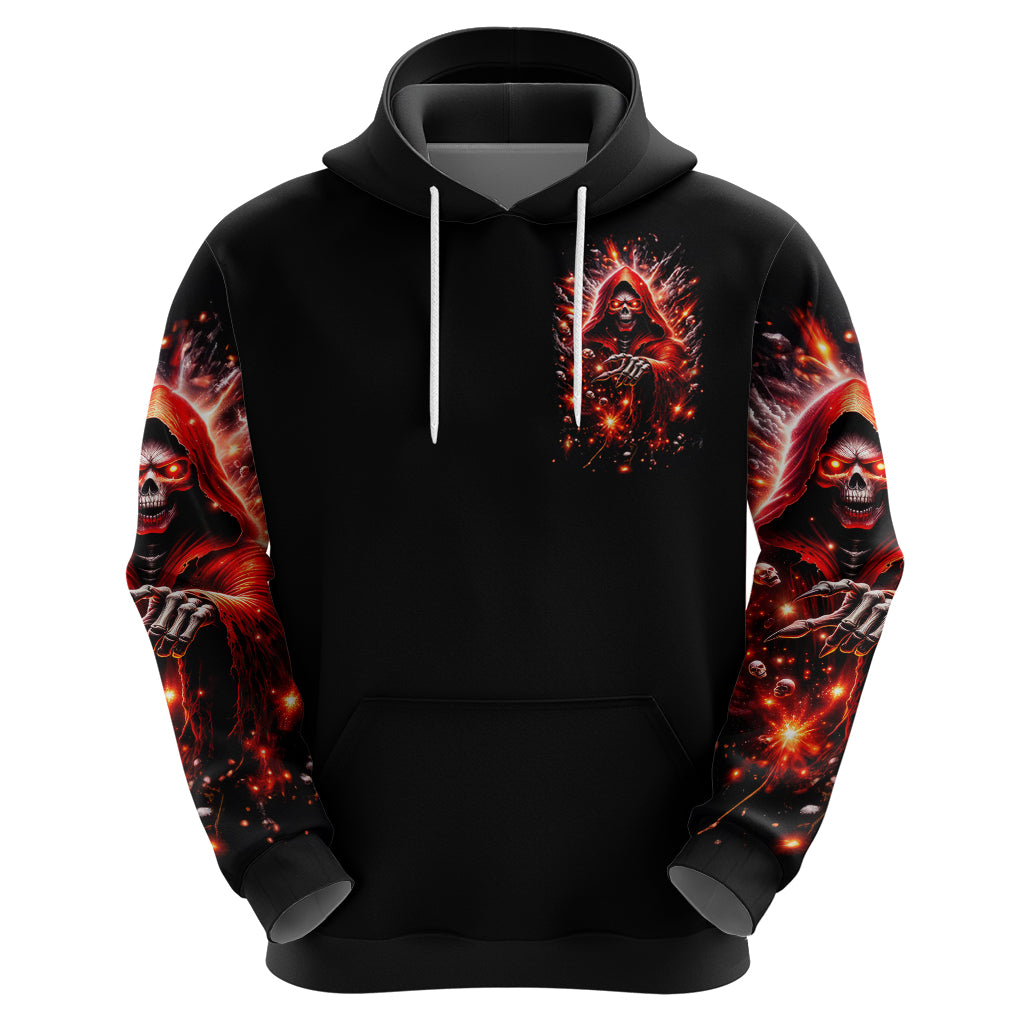 Flame Skull Hoodie Of Course I'm Going To Hell Just Pick You Up - Wonder Print Shop
