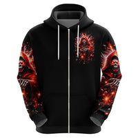 Flame Skull Hoodie Of Course I'm Going To Hell Just Pick You Up - Wonder Print Shop