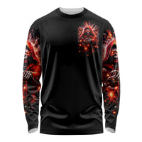 Flame Skull Long Sleeve Shirt Of Course I'm Going To Hell Just Pick You Up - Wonder Print Shop