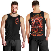 Flame Skull Men Tank Top Of Course I'm Going To Hell Just Pick You Up - Wonder Print Shop