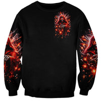 Flame Skull Sweatshirt Of Course I'm Going To Hell Just Pick You Up - Wonder Print Shop