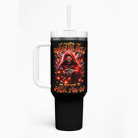 Flame Skull Tumbler With Handle Of Course I'm Going To Hell Just Pick You Up - Wonder Print Shop