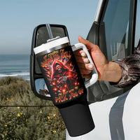 Flame Skull Tumbler With Handle Of Course I'm Going To Hell Just Pick You Up - Wonder Print Shop