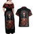 Day of Dead Lady Couples Matching Off Shoulder Maxi Dress and Hawaiian Shirt Sugar Skull Rose Lady - Wonder Print Shop
