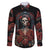 Day of Dead Lady Family Matching Long Sleeve Bodycon Dress and Hawaiian Shirt Sugar Skull Rose Lady - Wonder Print Shop