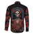 Day of Dead Lady Family Matching Long Sleeve Bodycon Dress and Hawaiian Shirt Sugar Skull Rose Lady - Wonder Print Shop