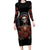 Day of Dead Lady Family Matching Long Sleeve Bodycon Dress and Hawaiian Shirt Sugar Skull Rose Lady - Wonder Print Shop