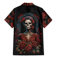Day of Dead Lady Family Matching Mermaid Dress and Hawaiian Shirt Sugar Skull Rose Lady - Wonder Print Shop
