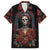 Day of Dead Lady Family Matching Off Shoulder Maxi Dress and Hawaiian Shirt Sugar Skull Rose Lady - Wonder Print Shop
