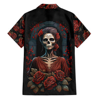 Day of Dead Lady Family Matching Summer Maxi Dress and Hawaiian Shirt Sugar Skull Rose Lady - Wonder Print Shop