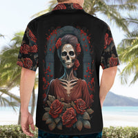 Day of Dead Lady Hawaiian Shirt Sugar Skull Rose Lady - Wonder Print Shop