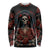 Day of Dead Lady Long Sleeve Shirt Sugar Skull Rose Lady - Wonder Print Shop