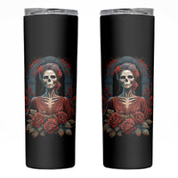 Day of Dead Lady Skinny Tumbler Sugar Skull Rose Lady - Wonder Print Shop