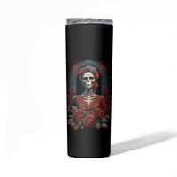 Day of Dead Lady Skinny Tumbler Sugar Skull Rose Lady - Wonder Print Shop
