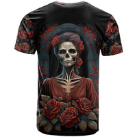Day of Dead Lady T Shirt Sugar Skull Rose Lady - Wonder Print Shop