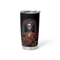 Day of Dead Lady Tumbler Cup Sugar Skull Rose Lady - Wonder Print Shop