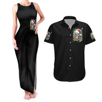 Christmas Skull Couples Matching Tank Maxi Dress and Hawaiian Shirt On The Naughty List I Regret Nothing - Wonder Print Shop