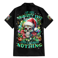 Christmas Skull Family Matching Mermaid Dress and Hawaiian Shirt On The Naughty List I Regret Nothing - Wonder Print Shop