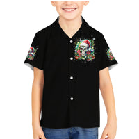 Christmas Skull Family Matching Mermaid Dress and Hawaiian Shirt On The Naughty List I Regret Nothing - Wonder Print Shop