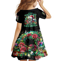 Christmas Skull Family Matching Off Shoulder Short Dress and Hawaiian Shirt On The Naughty List I Regret Nothing - Wonder Print Shop