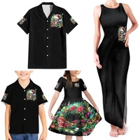 Christmas Skull Family Matching Tank Maxi Dress and Hawaiian Shirt On The Naughty List I Regret Nothing - Wonder Print Shop