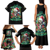 Christmas Skull Family Matching Tank Maxi Dress and Hawaiian Shirt On The Naughty List I Regret Nothing - Wonder Print Shop