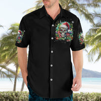 Christmas Skull Hawaiian Shirt On The Naughty List I Regret Nothing - Wonder Print Shop