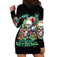Christmas Skull Hoodie Dress On The Naughty List I Regret Nothing - Wonder Print Shop