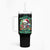 Christmas Skull Tumbler With Handle On The Naughty List I Regret Nothing - Wonder Print Shop
