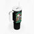 Christmas Skull Tumbler With Handle On The Naughty List I Regret Nothing - Wonder Print Shop