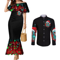 christmas-skull-lady-couples-matching-mermaid-dress-and-long-sleeve-button-shirt-on-the-naughty-list-i-regret-nothing