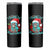 Christmas Skull Lady Skinny Tumbler On The Naughty List I Regret Nothing - Wonder Print Shop