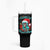 Christmas Skull Lady Tumbler With Handle On The Naughty List I Regret Nothing - Wonder Print Shop