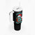 Christmas Skull Lady Tumbler With Handle On The Naughty List I Regret Nothing - Wonder Print Shop