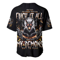 Demon Skull Baseball Jersey One Day I Gonna Say Fuck It All - Wonder Print Shop