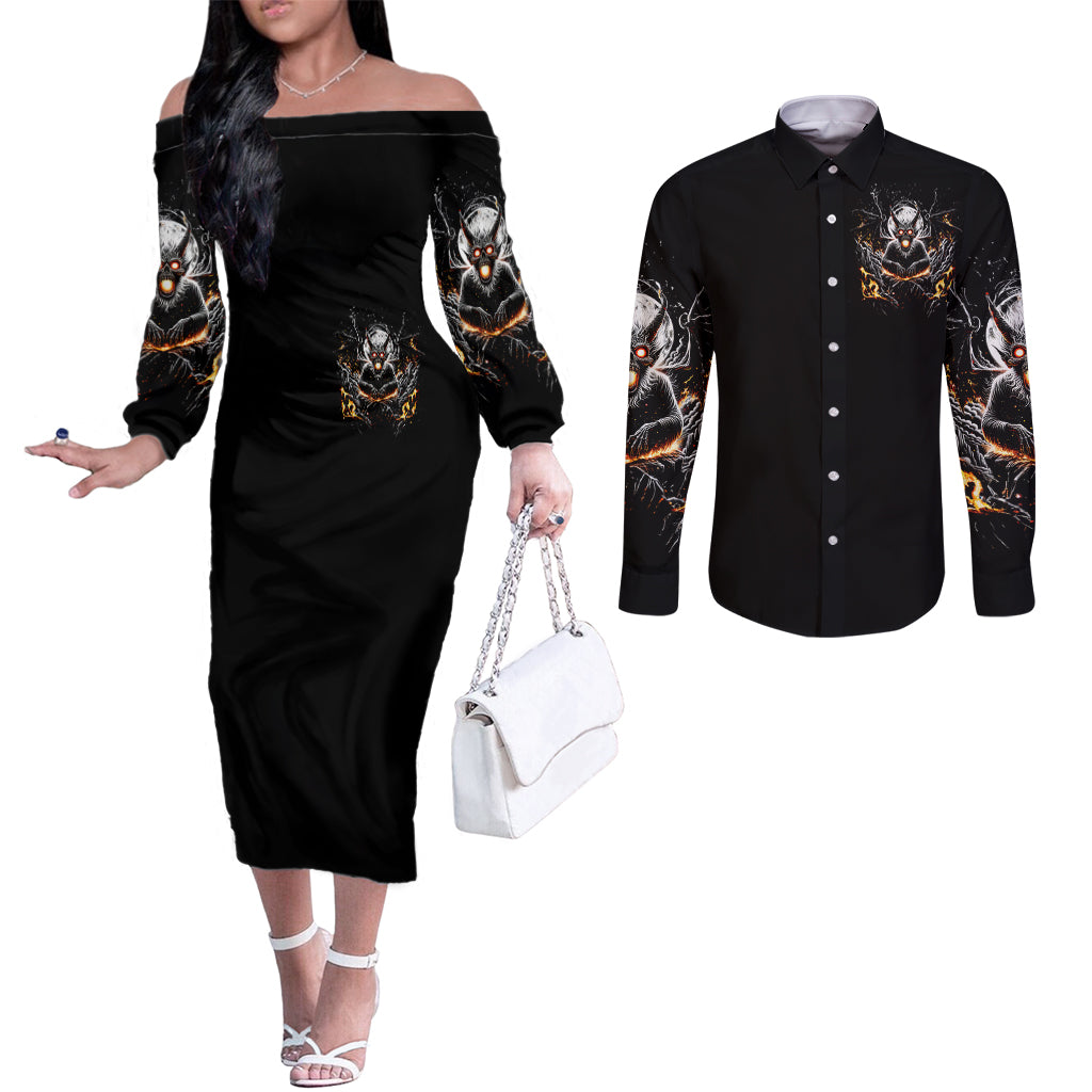demon-skull-couples-matching-off-the-shoulder-long-sleeve-dress-and-long-sleeve-button-shirt-one-day-i-gonna-say-fuck-it-all