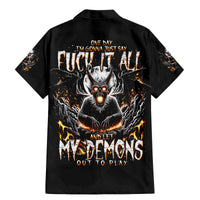 Demon Skull Family Matching Mermaid Dress and Hawaiian Shirt One Day I Gonna Say Fuck It All - Wonder Print Shop