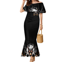 Demon Skull Family Matching Mermaid Dress and Hawaiian Shirt One Day I Gonna Say Fuck It All - Wonder Print Shop