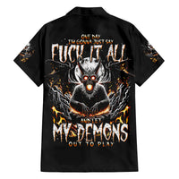 Demon Skull Family Matching Tank Maxi Dress and Hawaiian Shirt One Day I Gonna Say Fuck It All - Wonder Print Shop