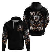 Demon Skull Hoodie One Day I Gonna Say Fuck It All - Wonder Print Shop