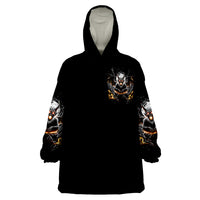 Demon Skull Wearable Blanket Hoodie One Day I Gonna Say Fuck It All - Wonder Print Shop