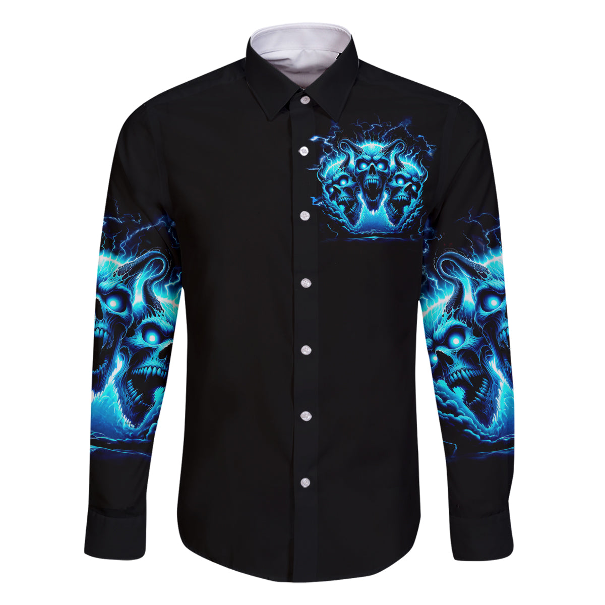 Demon Skull Family Matching Mermaid Dress and Hawaiian Shirt One Day I Gonna Say Fuck It All - Wonder Print Shop