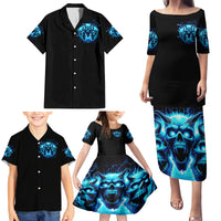 Demon Skull Family Matching Puletasi Dress and Hawaiian Shirt One Day I Gonna Say Fuck It All - Wonder Print Shop