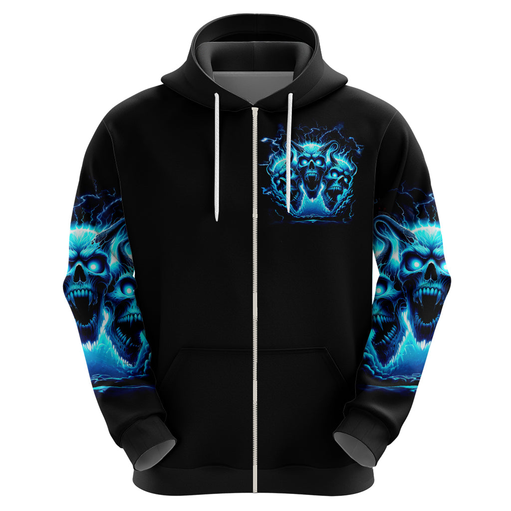 Demon Skull Hoodie One Day I Gonna Say Fuck It All - Wonder Print Shop