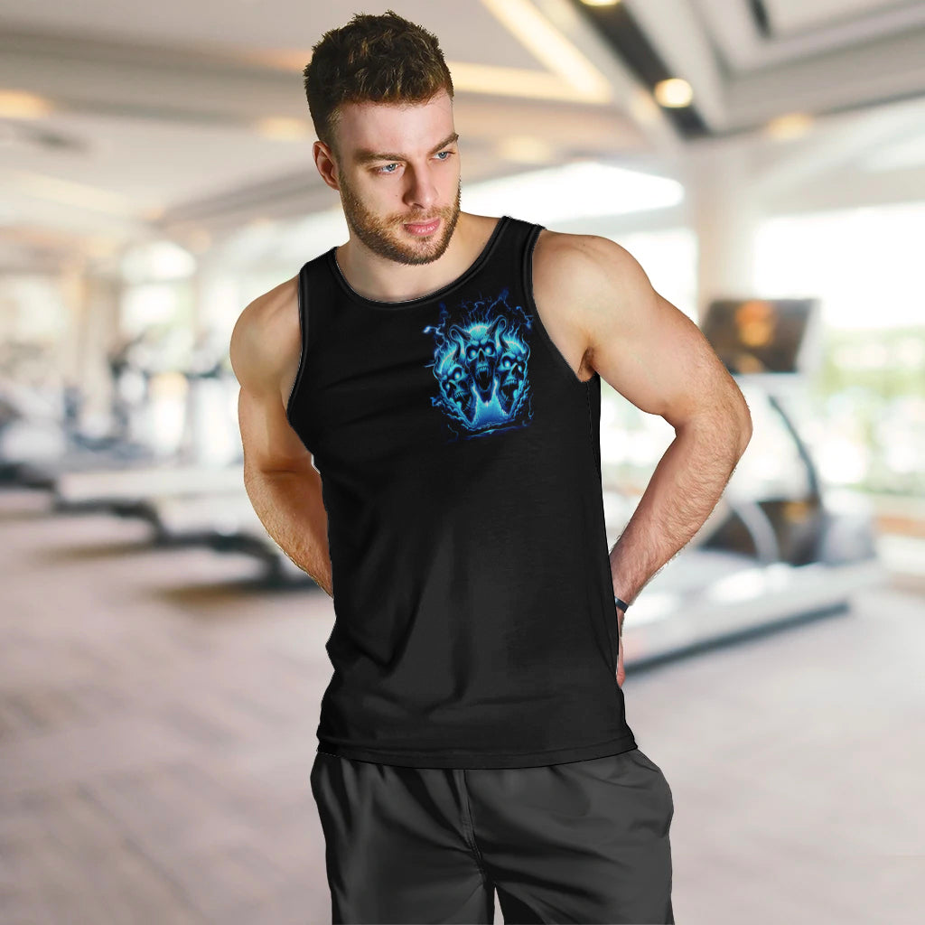 Demon Skull Men Tank Top One Day I Gonna Say Fuck It All - Wonder Print Shop