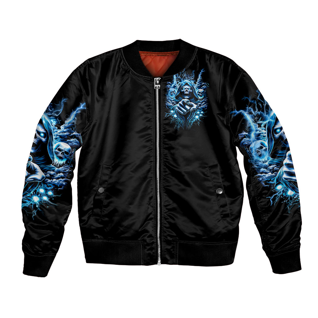 Thunder Skull Bomber Jacket You My Friend Should Have Been Swallowed - Wonder Print Shop