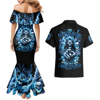 Thunder Skull Couples Matching Mermaid Dress and Hawaiian Shirt You My Friend Should Have Been Swallowed - Wonder Print Shop