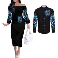 thunder-skull-couples-matching-off-the-shoulder-long-sleeve-dress-and-long-sleeve-button-shirt-you-my-friend-should-have-been-swallowed