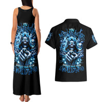Thunder Skull Couples Matching Tank Maxi Dress and Hawaiian Shirt You My Friend Should Have Been Swallowed - Wonder Print Shop